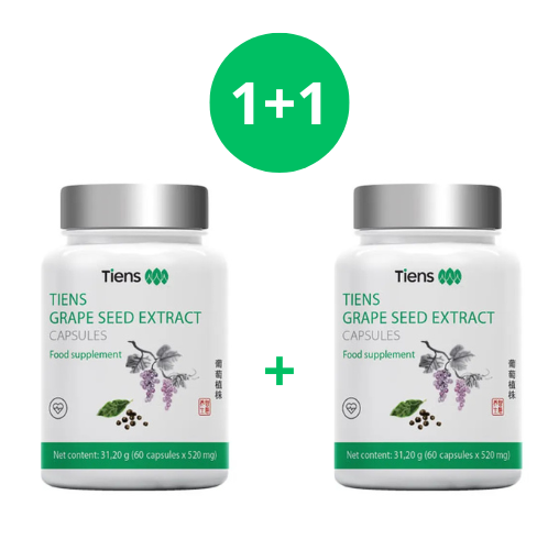 TIENS Kapsulės Su Vynuogių Sėklų Ekstraktu 1+1